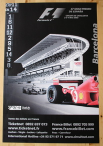 2003 Spain GP F1 poster