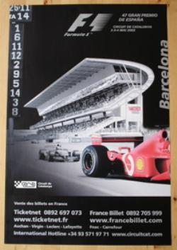 2003 Spain GP F1 poster